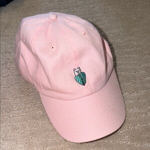 RipnDip Pink Embroidered Cat Leaf Baseball Cap